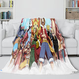 Japanese Cartoon ONE PIECE Throw Flannel Blanket Soft Cozy Bedding Use - EBuycos