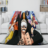 Japanese Cartoon ONE PIECE Throw Flannel Blanket Soft Cozy Bedding Use - EBuycos