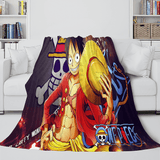 Japanese Cartoon ONE PIECE Throw Flannel Blanket Soft Cozy Bedding Use - EBuycos