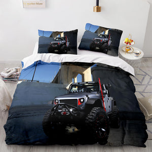 Jeep 4X4 Vehicle Off-Road Adventure Car Bedding Set Duvet Cover Sheets - EBuycos