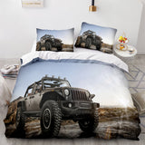 Jeep 4X4 Vehicle Off-Road Adventure Car Bedding Set Duvet Cover Sheets - EBuycos