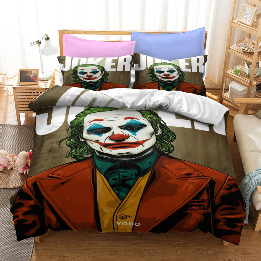 Joker Jack Napier Cosplay Bedding Set Quilt Duvet Cover Bed Sheets Sets - EBuycos