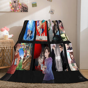 Jujutsu Kaisen Flannel Caroset Throw Cosplay Blanket Comforter Set - EBuycos