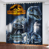 Jurassic World Dominion Curtains Pattern Blackout Window Drapes