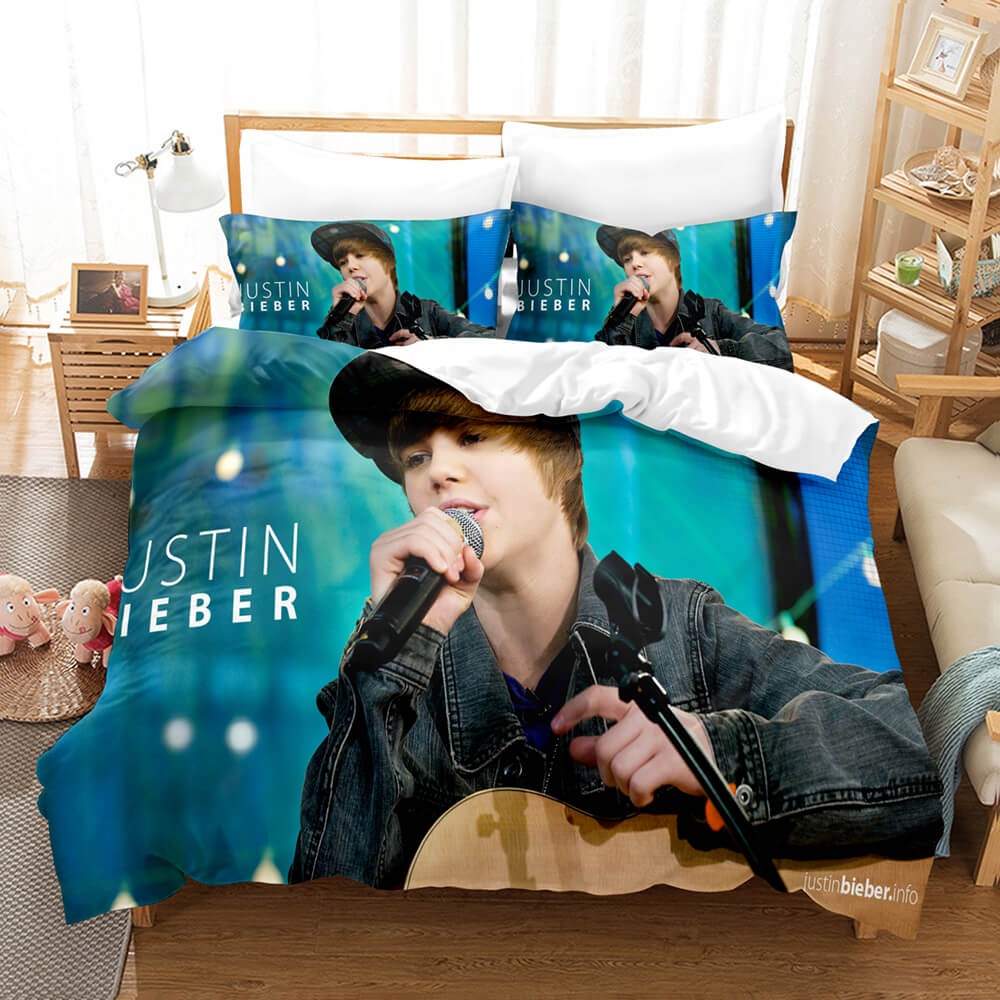 Justin Bieber Cosplay Bedding Set Duvet Cover Comforter Bed Sheets - EBuycos
