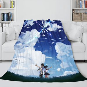 Kimi no Na Wa Cosplay Flannel Blanket Throw Comforter Bedding Sets - EBuycos