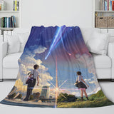 Kimi no Na Wa Cosplay Flannel Blanket Throw Comforter Bedding Sets - EBuycos