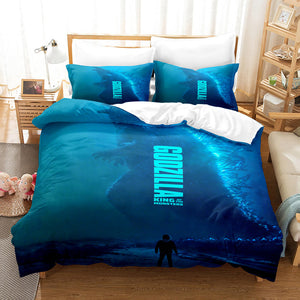 King Kong vs Godzilla Comforter Bedding Set Duvet Covers Sheets Sets - EBuycos