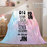 Kpop BTS Butter Bangtan Boys Cosplay Flannel Blanket Bedding Sets - EBuycos