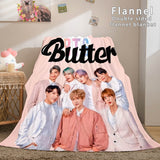 Kpop BTS Butter Bangtan Boys Cosplay Flannel Blanket Comforter Bed Sets - EBuycos