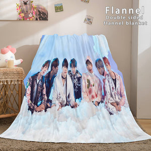 Kpop BTS Butter Bangtan Boys Cosplay Flannel Blanket Comforter Bed Sets - EBuycos