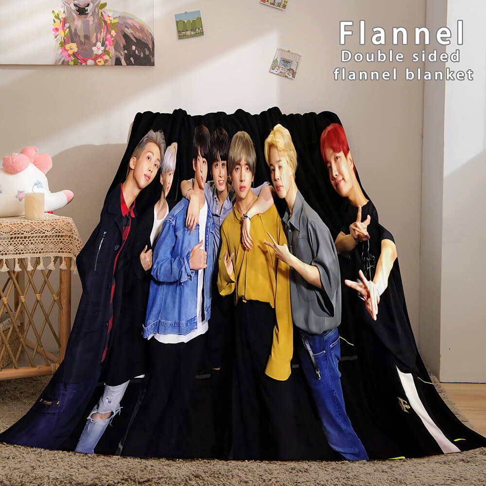 Kpop BTS Butter Cosplay Flannel Blanket Soft Comforter Bedding Sets - EBuycos