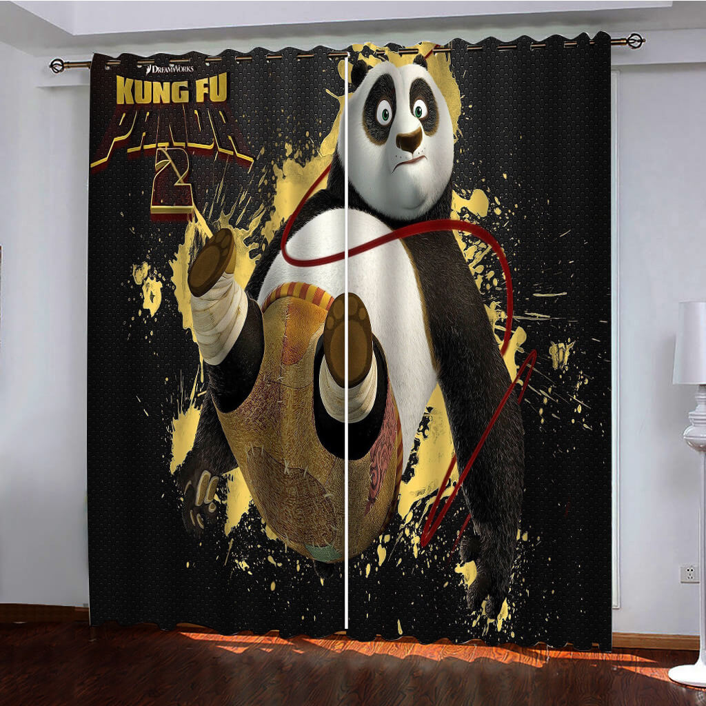 Kung Fu Panda The Dragon Knight Curtains Pattern Blackout Window Drapes