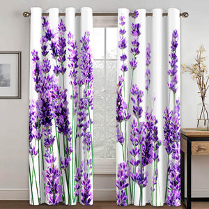 Lavender Curtains Blackout Window Treatments Drapes for Room Decoration
