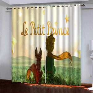 Le Petit Prince Pattern Curtains Blackout Window Drapes