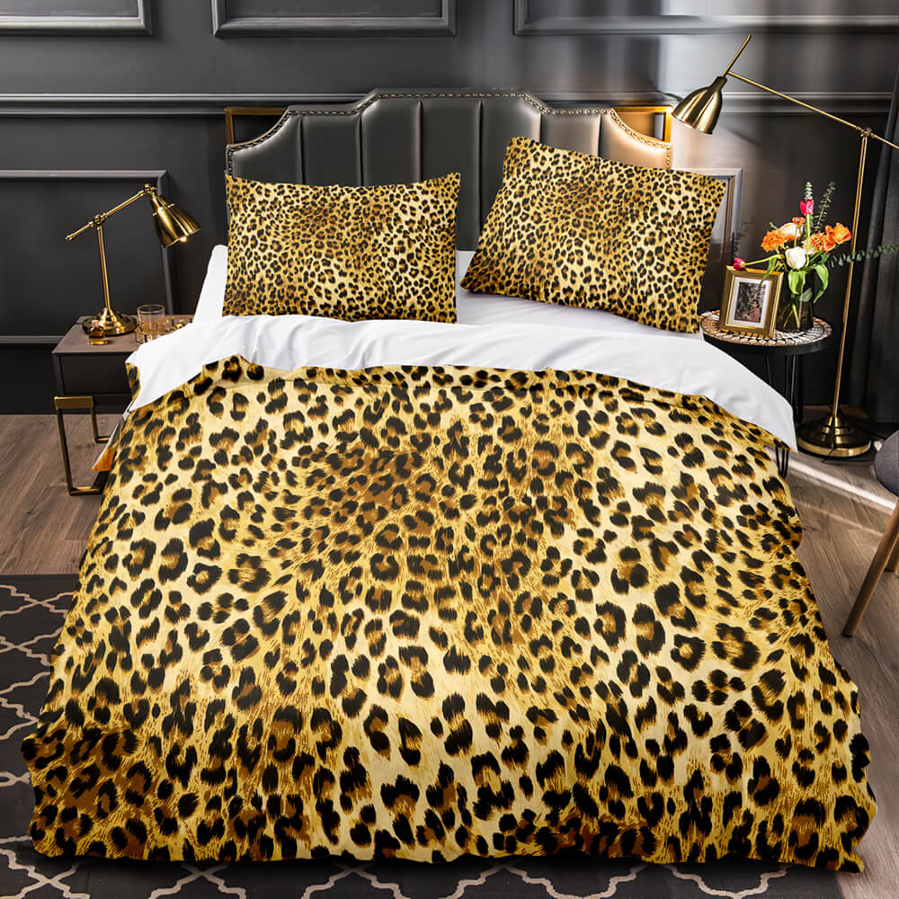 Leopard Print Bedding Set Duvet Cover Without Filler - EBuycos