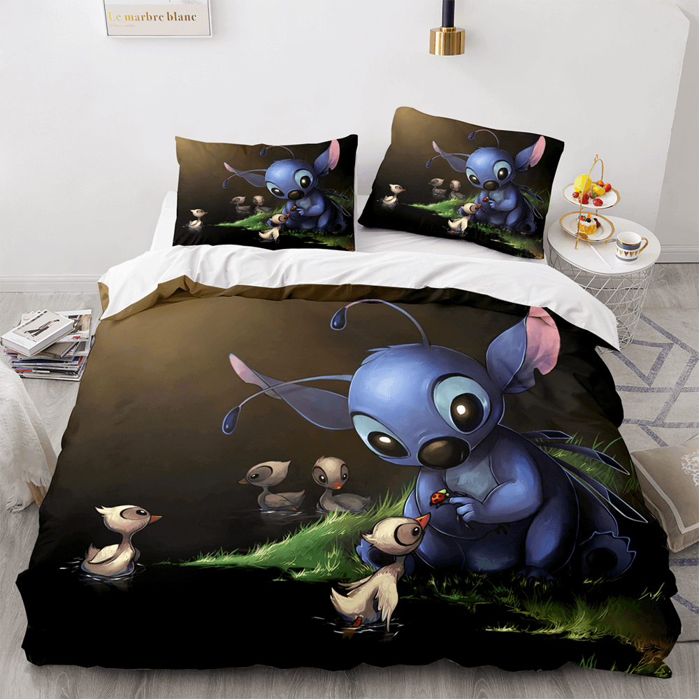 Lilo and Stitch Cosplay Bedding Set Quilt Duvet Covers Bed Sheets Sets - EBuycos