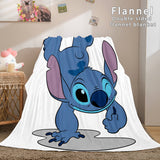 Lilo and Stitch Ohana Flannel Blanket Warm Cozy Throw Bed Blanket - EBuycos