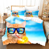 Lovely Animal Pet Cats Bedding Set Duvet Covers Comforter Bed Sheets - EBuycos