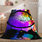 Magical Dream Catcher Flannel Fleece Reversible Sherpa Throw Blanket - EBuycos