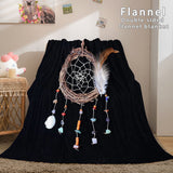 Magical Dream Catcher Flannel Fleece Reversible Sherpa Throw Blanket - EBuycos