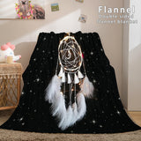 Magical Dream Catcher Flannel Fleece Reversible Sherpa Throw Blanket - EBuycos