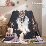 Magical Dream Catcher Flannel Fleece Reversible Sherpa Throw Blanket - EBuycos