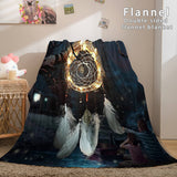 Magical Dream Catcher Flannel Fleece Reversible Sherpa Throw Blanket - EBuycos