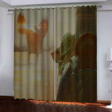 Mandalorian Baby Yoda Curtains Blackout Window Drapes