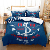 Marine Anchor Bedding Set Quilt Cover Room Decoration
