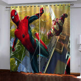 Marvel Spiderman Pattern Curtains Blackout Window Drapes