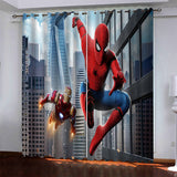 Marvel Spiderman Pattern Curtains Blackout Window Drapes