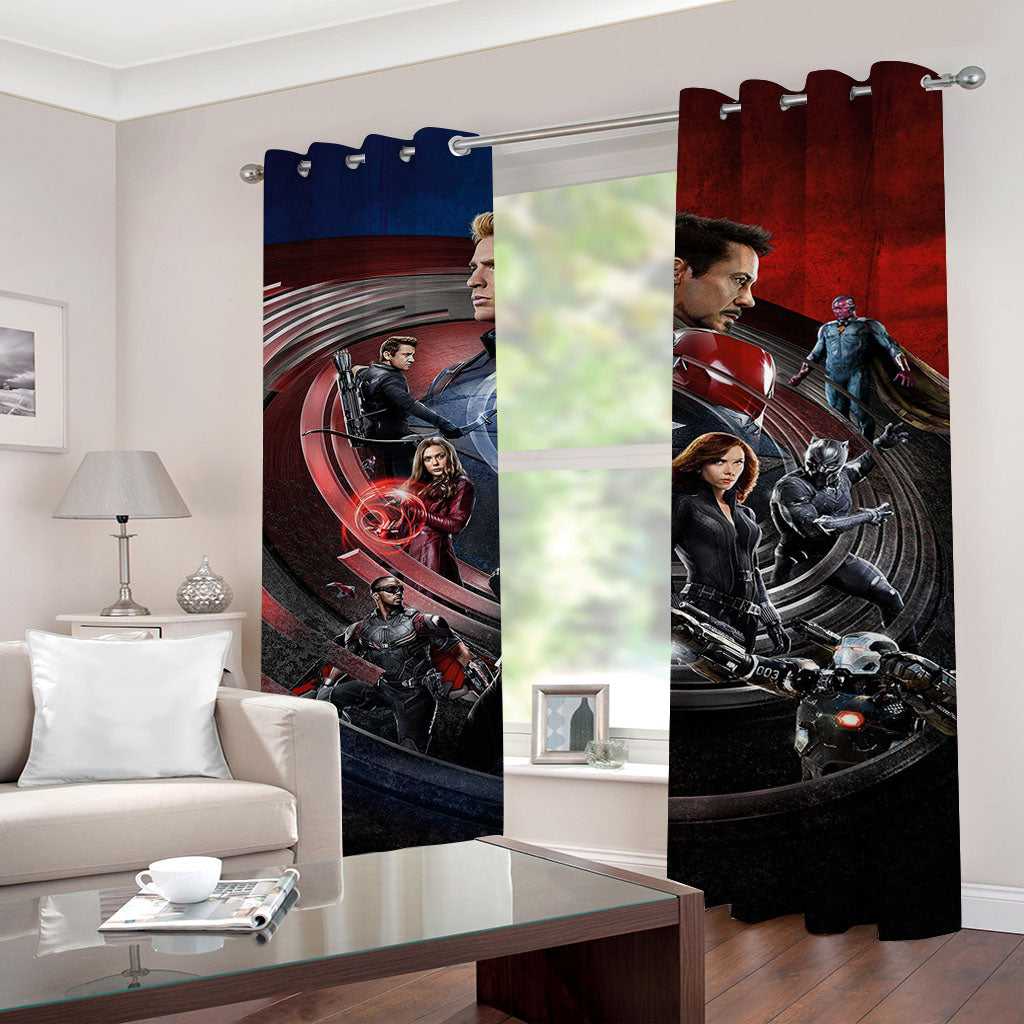 Marvel The Avengers Pattern Curtains Blackout Window Drapes