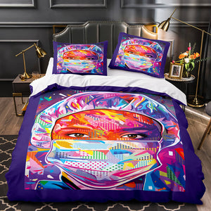 Pop Mask Print Bedding Set Quilt Duvet Covers - EBuycos
