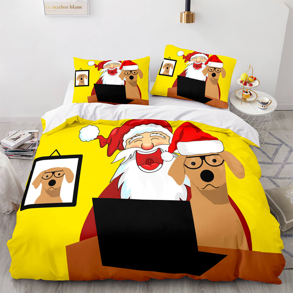 Merry Christmas Bedding Sets Full Duvet Covers Comforter Bed Sheets - EBuycos