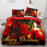 Merry Christmas Bedding Sets Soft Full Duvet Covers Comforter Bed Sheets - EBuycos