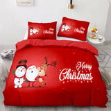 Merry Christmas Bedding Sets Soft Full Duvet Covers Comforter Bed Sheets - EBuycos