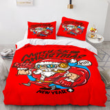 Merry Christmas Pattern Bedding Sets Quilt Cover Room Decoration