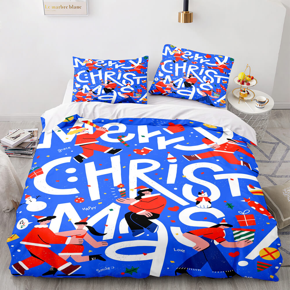 Merry Christmas Decor Bedding Sets Duvet Covers Comforter Bed Sheets - EBuycos