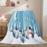 Merry Christmas Flannel Blanket Throw Blanket Comforter Bed Sets - EBuycos