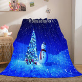 Merry Christmas Flannel Fleece Blanket - EBuycos
