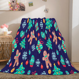 Merry Christmas Flannel Blanket Throw Blanket Comforter Bed Sets - EBuycos