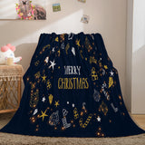 Merry Christmas Flannel Blanket Throw Blanket Comforter Bed Sets - EBuycos