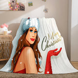 Merry Christmas Flannel Fleece Throw Cosplay Blanket Comforter Set - EBuycos