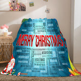 Merry Christmas Flannel Fleece Throw Cosplay Blanket Comforter Set - EBuycos