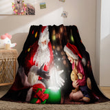 Merry Christmas Flannel Fleece Throw Cosplay Blanket Comforter Set - EBuycos