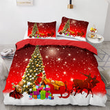 Merry Christmas Pattern Bedding Sets Quilt Cover Without Filler