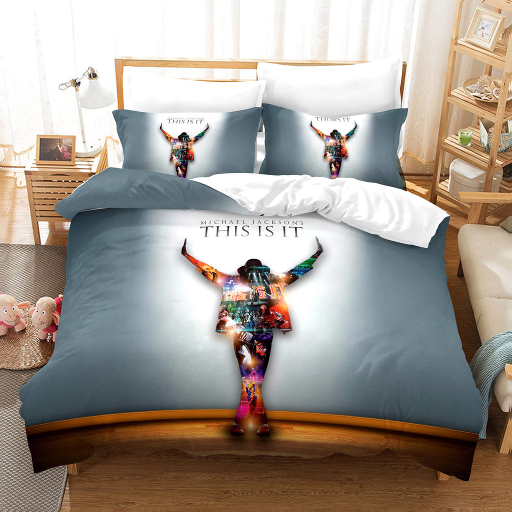 Michael Jackson 3 Piece Bedding Sets Duvet Covers Comforter Bed Sheets - EBuycos