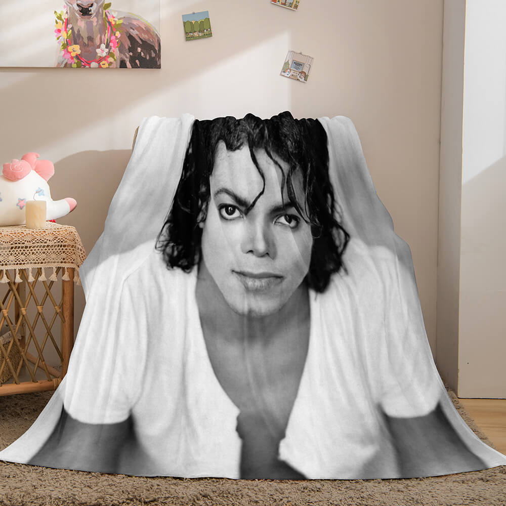 Michael Jackson Flannel Throw Blanket Micro Fleece Plush Covers Blanket - EBuycos