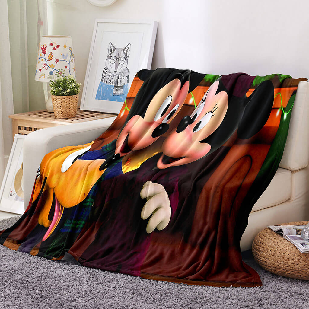 Mickey Mouse Blanket Flannel Throw Room Decoration